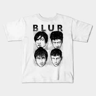 blur band vintage hand drawing illustration design Kids T-Shirt